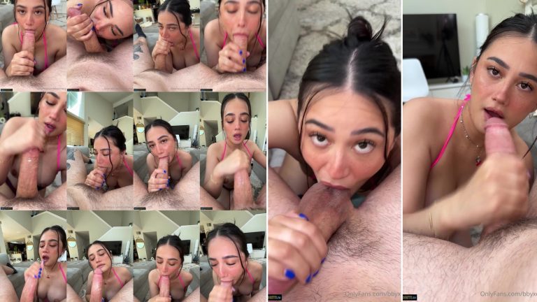 OnlyFans Bbyxcherry PPV Facial Blowjob collage