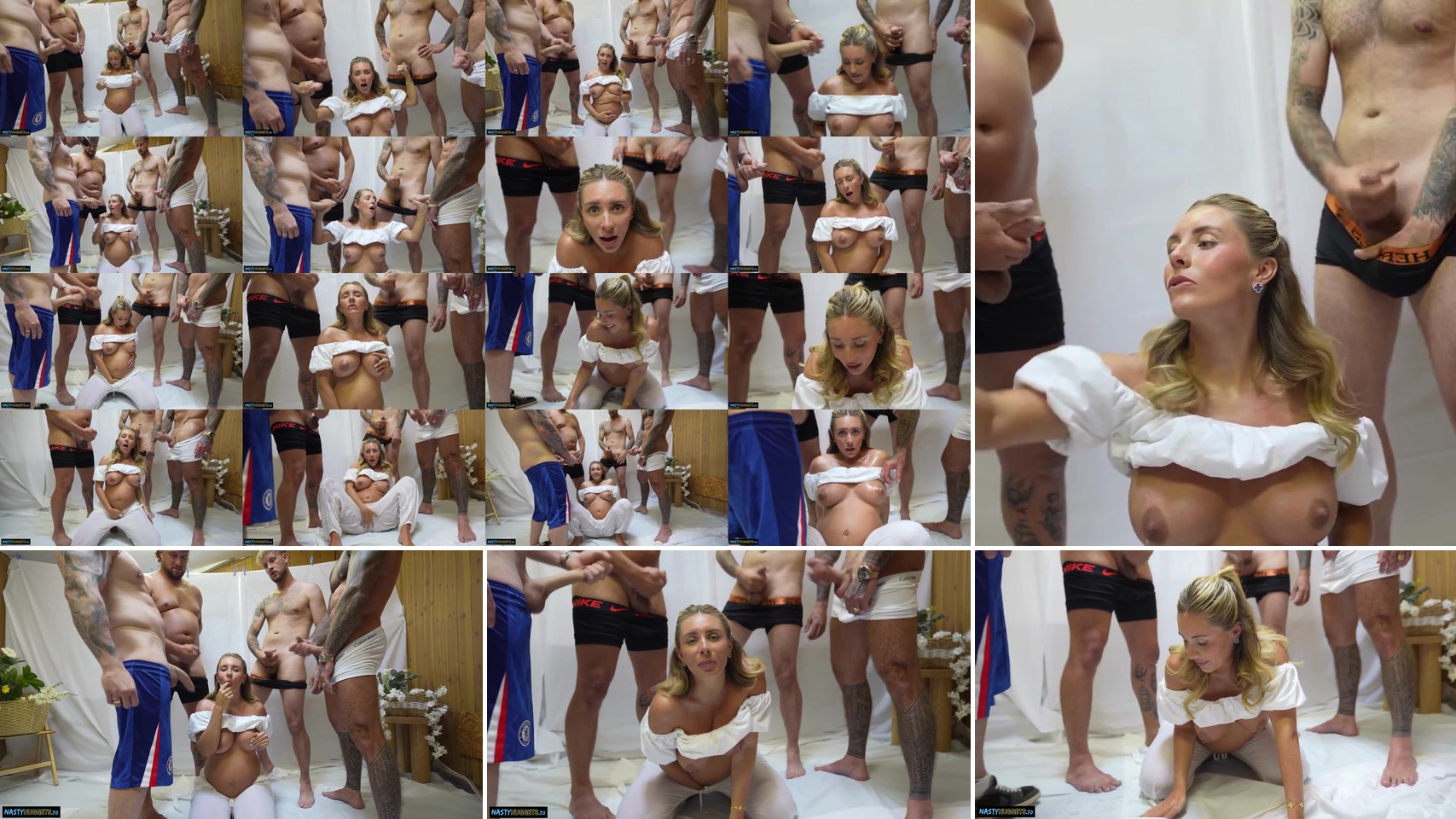 OnlyFans Bonnie Blue Five Minutes Bukkake collage