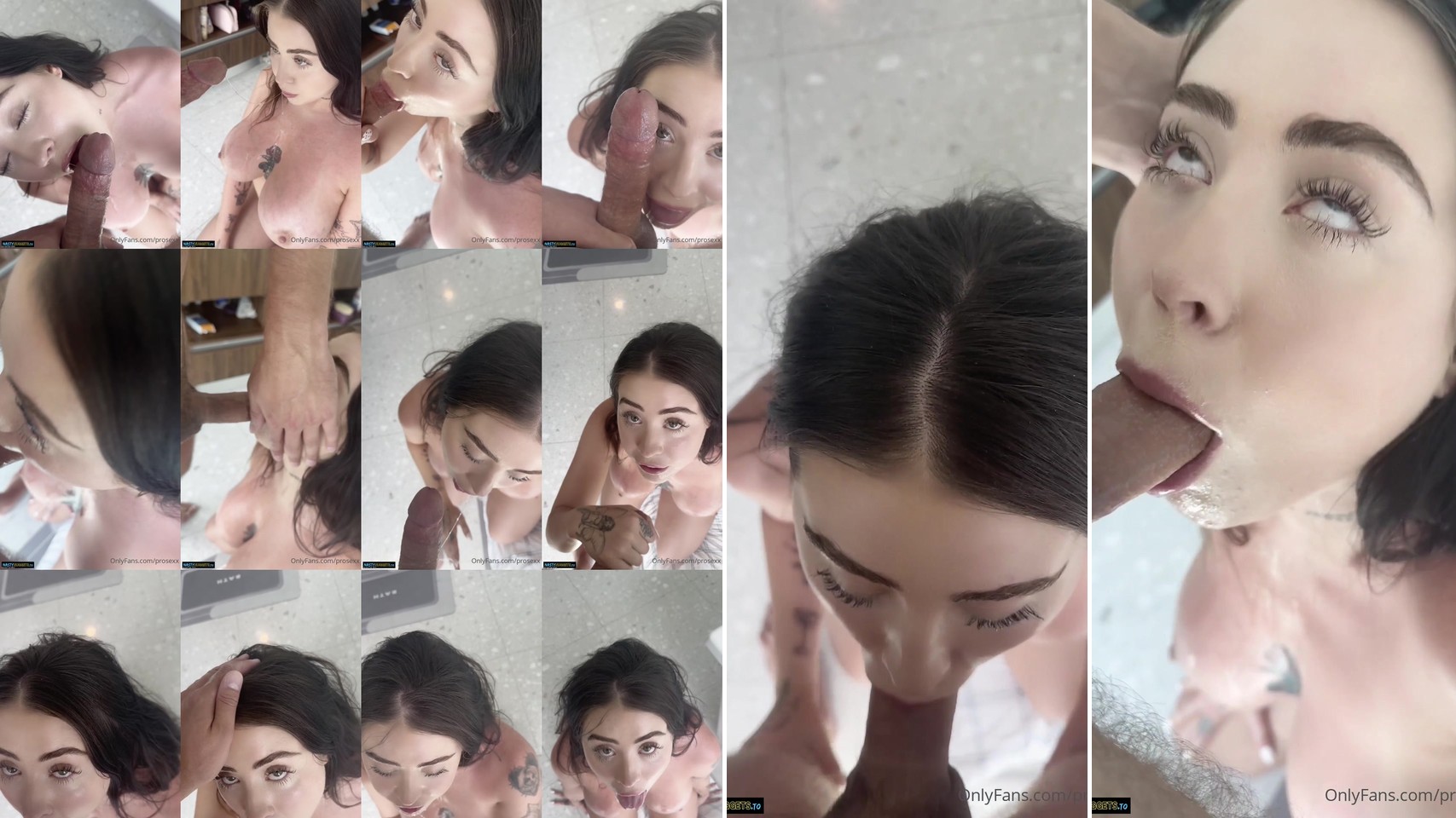 OnlyFans Prosexx PPV Blowjob Facial collage